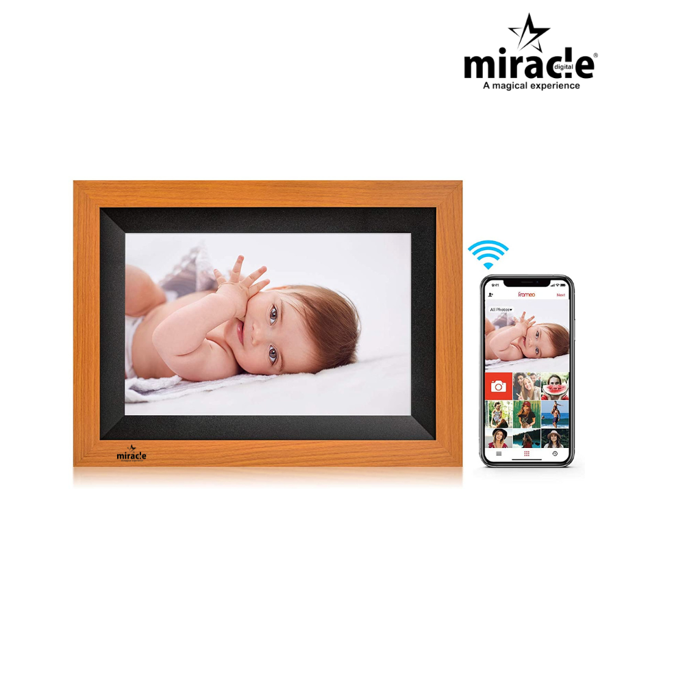Miracle Digital 10.1''(26) cm WiFi Wooden Dark Digital Photo Frame
