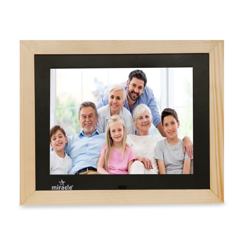 Miracle Digital 8''(20.32) IPS Light Wooden Digital Photo Frame