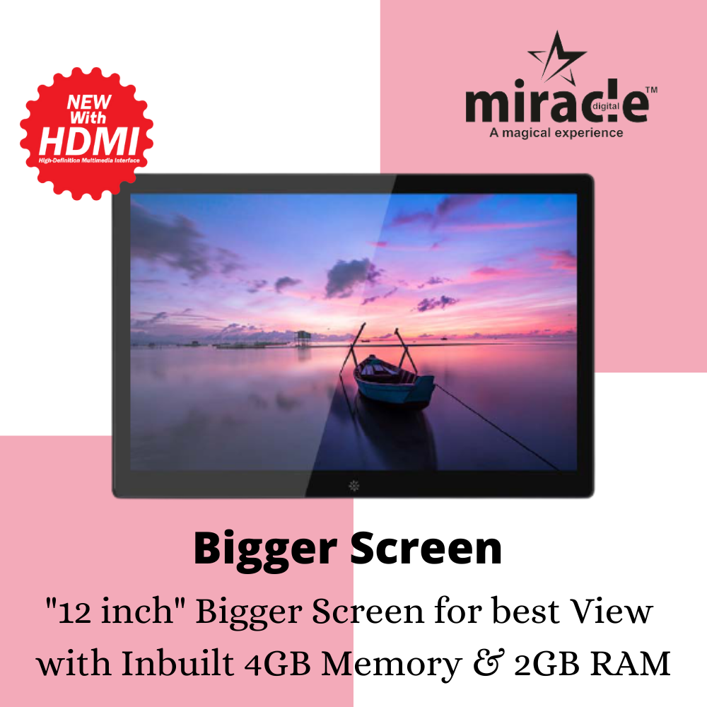 Miracle Digital 12 inch HDMI Digital Photo frame